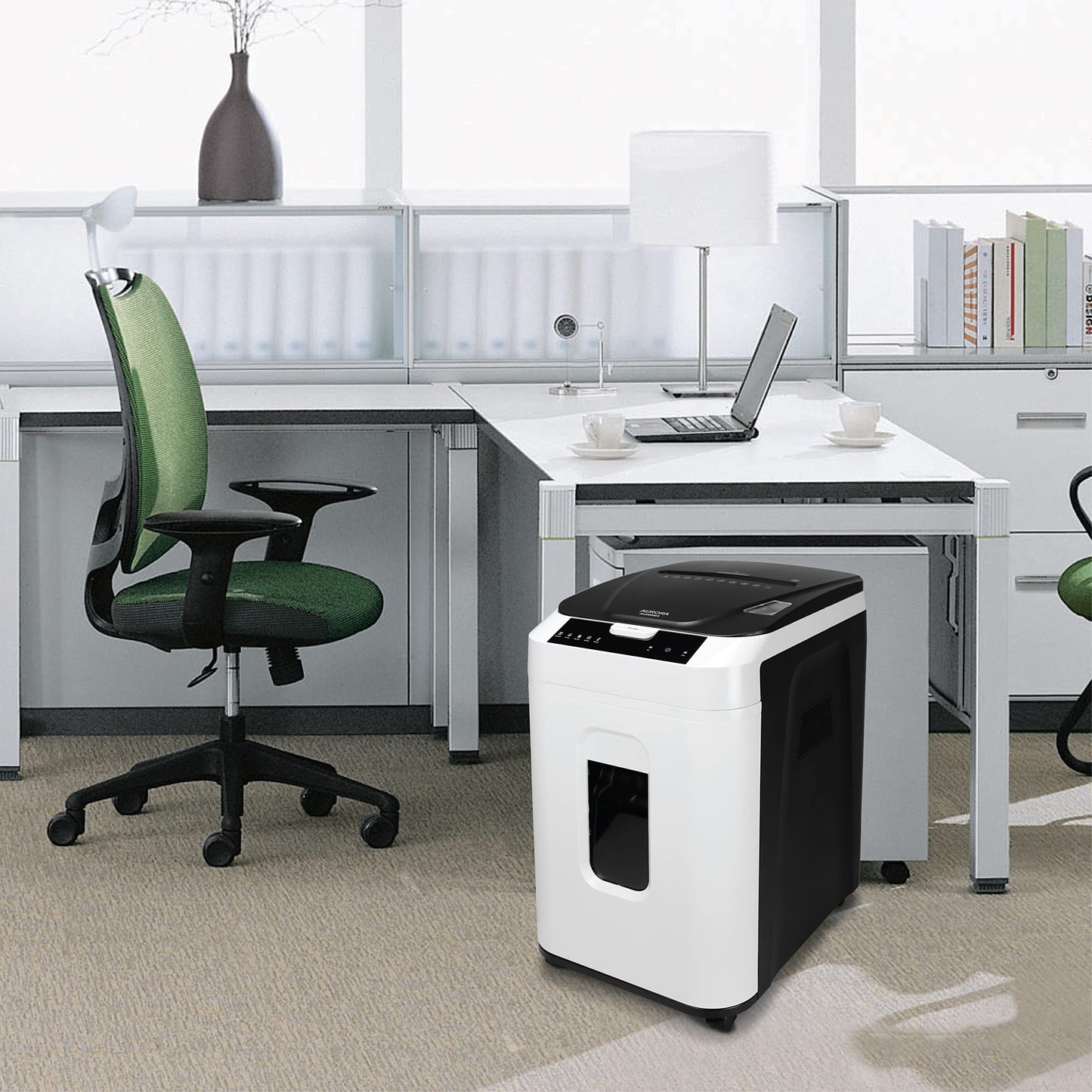 Aurora 200-Sheet Auto Feed Micro-Cut Paper Shredder, P-5