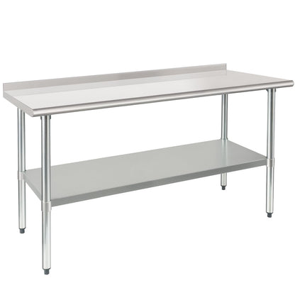 HARDURA Stainless Steel Prep Table 24x60" Backsplash