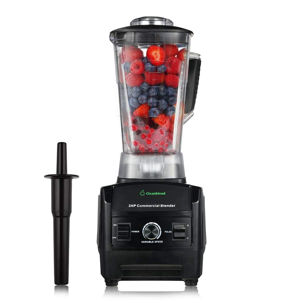 Cleanblend 1800W 3HP Commercial Countertop Blender, 64oz