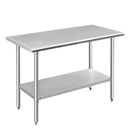 ROCKPOINT NSF Stainless Steel Prep Table 24x48 In. Adjustable Shelf