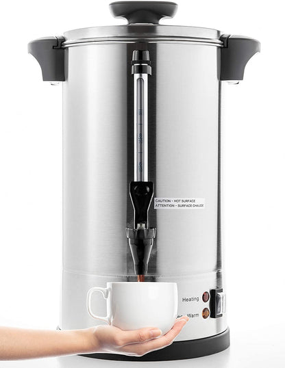 SYBO Commercial 100-Cup Stainless Steel Coffee Urn Percolator 16L
