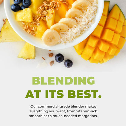 Cleanblend 1800W 3HP Commercial Countertop Blender, 64oz