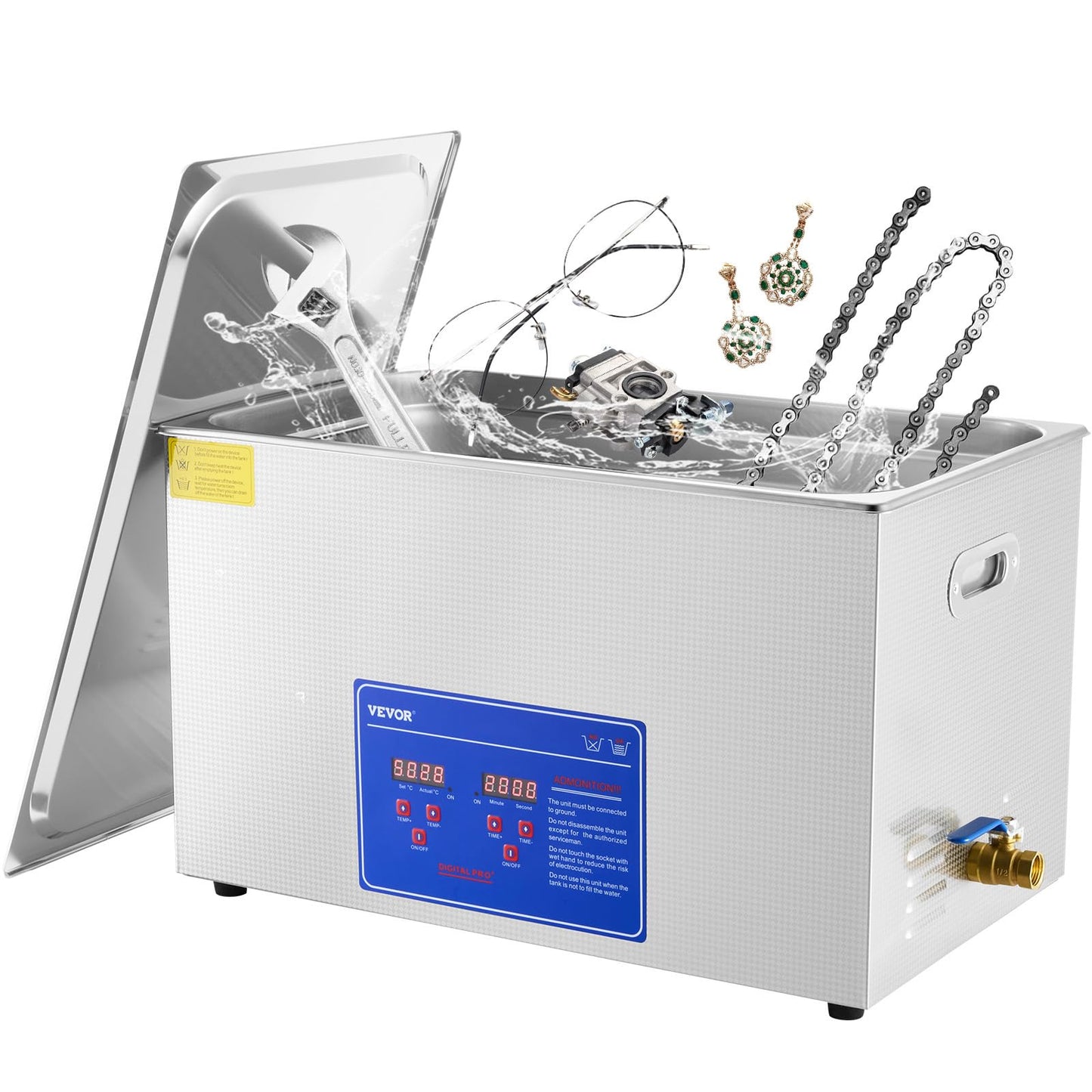 VEVOR 30L 1200W Ultrasonic Cleaning Machine Industrial Cleaner