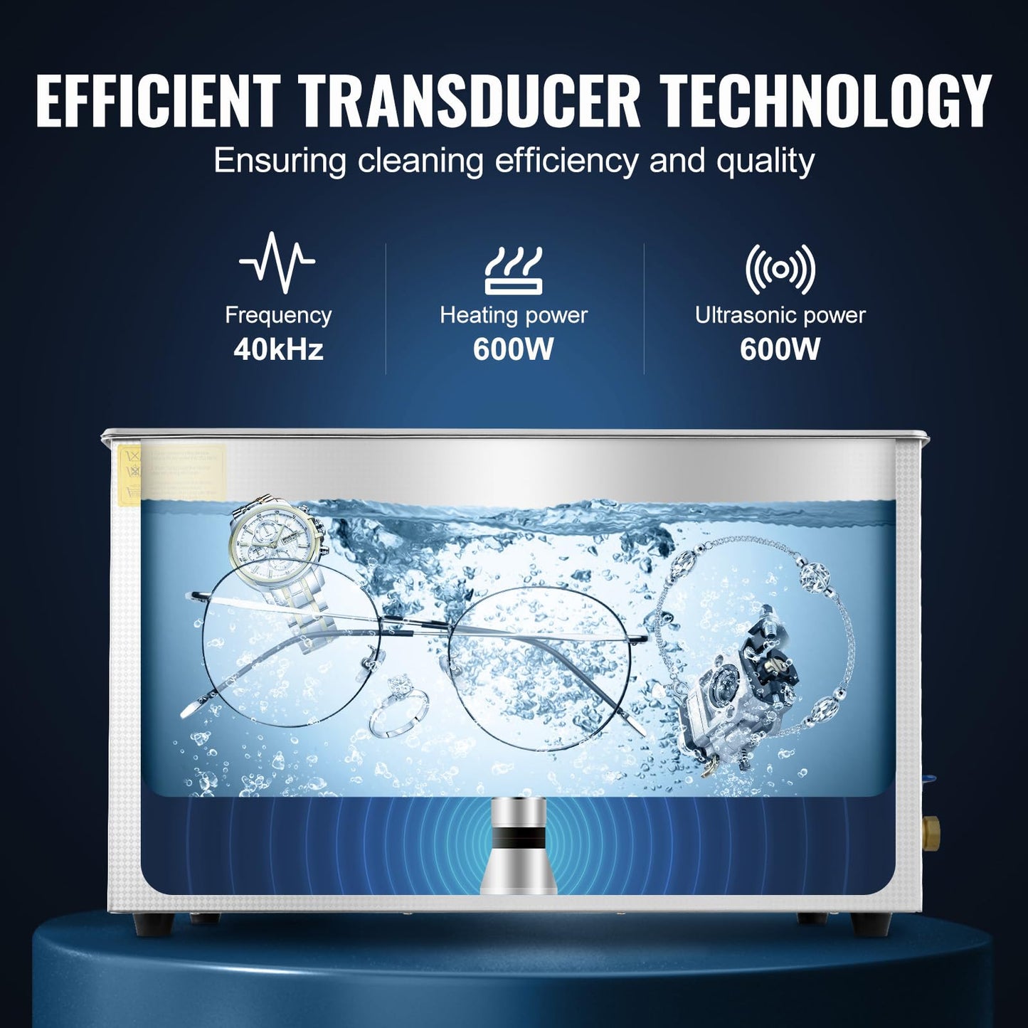 VEVOR 30L 1200W Ultrasonic Cleaning Machine Industrial Cleaner
