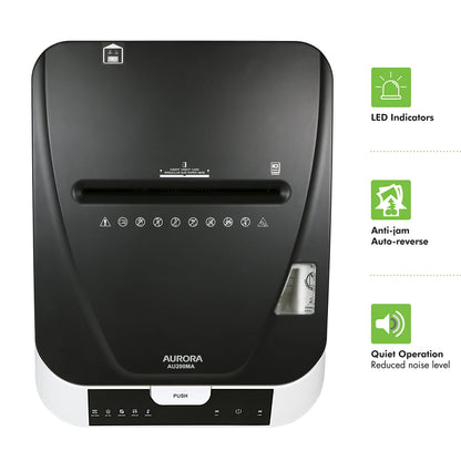 Aurora 200-Sheet Auto Feed Micro-Cut Paper Shredder, P-5