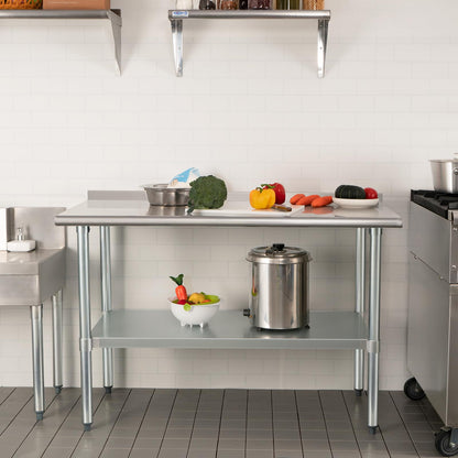 HARDURA Stainless Steel Prep Table 24x60" Backsplash
