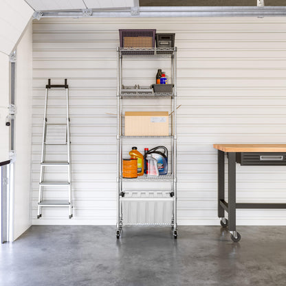 Seville Classics UltraDurable 5-Tier NSF Wire Shelving 24x18x75 In.
