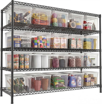 REIBII 3200LBS Heavy Duty 5-Tier Wire Shelving Unit 55.5"W