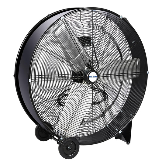 BILT HARD 30" 13000 CFM 2-Speed Industrial Drum Fan, Yellow