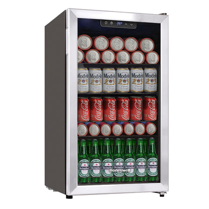 Honeywell 116-Can Beverage Refrigerator | Glass Door
