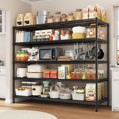 REIBII 3200LBS Heavy Duty 5-Tier Wire Shelving Unit 55.5"W